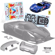 1/10 PC RC TC110 1/10 Ferrari Enzo Shell Body 190mm Width 260mm Wheelbase Lampshade Transparent Shel