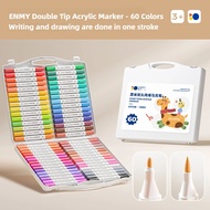 ENMY 12-80 Colors Dual Tip Acrylic Marker Pen Coloring Pen Highlight Acrylic Marker Office Supplies 