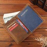 Kulit Lembu Penuh Pemegang Pasport Multi-function Passport Holder Wallet Passport Bag Portable Docum