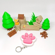 GANTUNGAN [KITE.ID] Fidget Clicker Paw Cat Keychain - Clicker Paw - Fidget Clicker - Cat Paw - 3D Pr