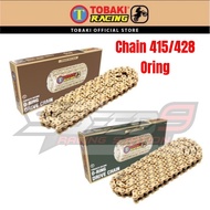 tobaki chain 415 428 oring chain (gold) RANTAI MOTOR