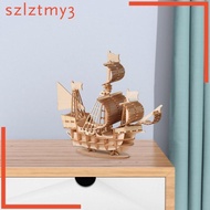 [szlztmy3] Puzzle Toy Interactive Toy Portable Assembly Game Wooden 3D Sailboat Puzzle