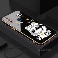 Casing VIVO Y11 VIVO Y12 VIVO Y15 VIVO Y17 VIVO Y19 Phone Case cute panda Silicone pretty Phone Case Send Lanyard
