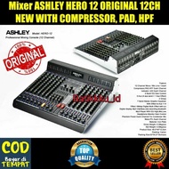 READY!!!!! Mixer ASHLEY HERO 12 HERO12 ORIGINAL 12CH NEW COMPRESSOR