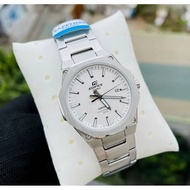 [Original] Casio Edifice EFR-S108D-7A White Analog Slim Series Octagonal Sapphire Men Watch