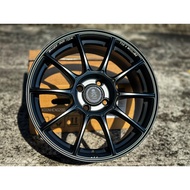 New Car Sport Rim Flow Forming RAXER WHEELS RP10X 16x7J 4x100 ET42 Satin Black - READY STOCK