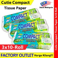 Cutie Compact Toilet Tissue Rolls Kertas Tisu DWI Lapisan Twin Ply Tissue Cutie Compact Toilet Rolls