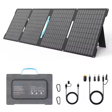 E-POWO 60W/400W Portable Solar Panel Waterproof Foldable Solar Panel Kit with Solar Output Camping S