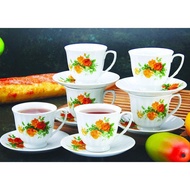 6 PAIR 10 OZ CUP AND SAUCER SET 21262
