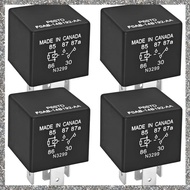 [feidan33.ph] 4pcs Automotive Relay 5-Pin 40A 12VDC P6SDT FOAB-14B192-AA Replacement F0AB-14B192-AA 