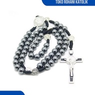 ROSARY ITALY 8 MM (BLISHTIN STONE) CATHOLIC ROSARY/ CATHOLIC ROSARY NECKLACE/ PREMIUM ROSARY/ ROSARY