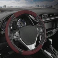 GripTech Sport Burgundy Steering Wheel Cover Enhanced Traction And Comfort For Car Truck Van SUV 15 