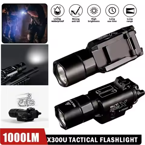 X300U X400U Ultra High LED Gun Light, Tactical LHunting Flashlight, Fit 20mm Rail for Picatinny Acce