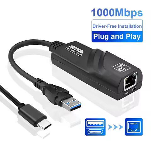 1000Mbps USB3.0 To Rj45 Network Adapter RTL8153 Lan Ethernet Adapter 100/1000Mbps Network Card For M