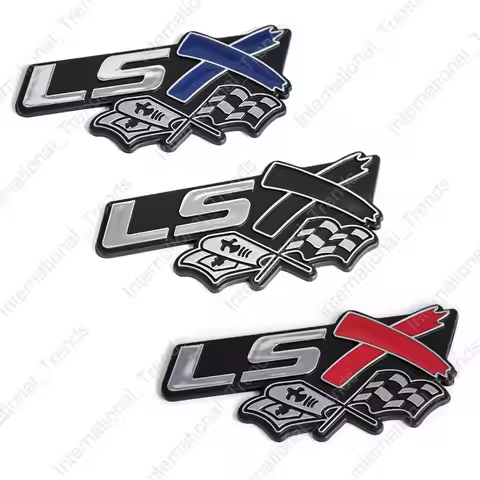 LSX Flag Car Fender Side Sticker Emblem Badge for Camaro Corvette Silverado 454 350 376 Car Assessoi