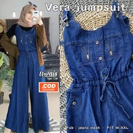 Overall Kulot Jeans Wanita Terbaru - Jumpsuit Jeans Baju Kodok Kekinian
