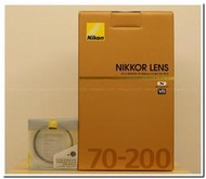 [NIKON 單眼鏡頭配件館] 全新NIKON AF-S NIKKOR 70-200mm f/2.8G ED VR II ED 鏡頭 公司貨 歡迎加購NIKON原廠77NC保護鏡