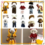 POPULAR OB11 Doll Clothes, Plush Material Rabbit Ears BJD Doll Clothes, 11-17 Cm Bear Ears Hooded Cl