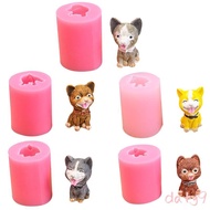 DLAY 3D Silicone Dog Mold  Soap Fondant Cake Decorating Tool Mould