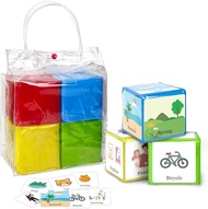 Pocket Story Dice for Kids Playing Game Dice Cubes for Classroom Teaching Education Soft Foam Dice T