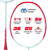 POWERMAX Raket Badminton Bulutangkis Sting Shot 36 LBS 5U Carbon Fiber Beginner Training Pemula Ring