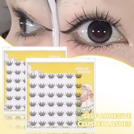 DIY 6Rows Self Adhesive Cluster Lashes glue free Makeup Eye Lash Natural Eyelash