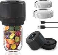 Electric Mason Jar Vacuum Sealer - Mason Jar Vacuum Sealer Kit With Wide Regular Mouth Mason Lids-Ca