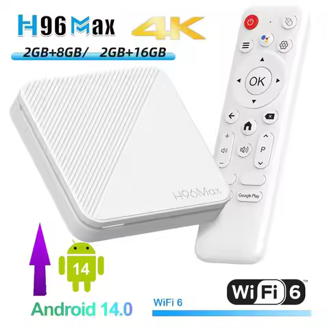 H96MAX H313 Android Set Top BOX Android 14.0 WiFi 6 for Youtube Smart TV Box LAN RJ-45 H96MAX TV Box