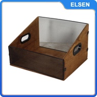 ELSEN Vinyl Record Storage Vinyl Record Album Holder Wooden LP Record Crate