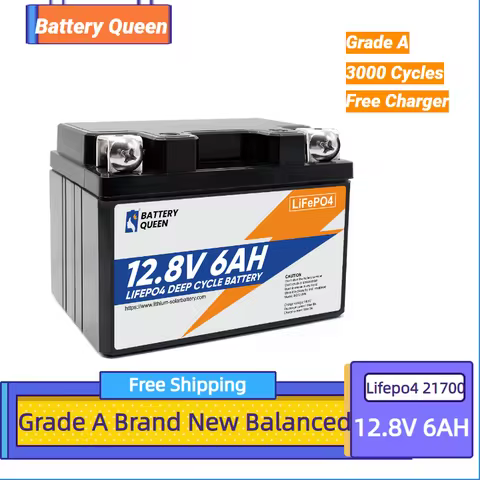 32700 Grade A Lifepo4 battery Pack 12.8V 6AH Rechargeable Battery Pack With BMS Lead Acid Replacemen