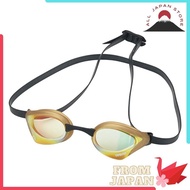 【FINA Approved】arena Swimming Goggles Racing Unisex for Men and Women 【Cobra Core】 Yellow × Yellow × Gold × Black Free Size Mirror Lens Anti-fog (Swipe Function) AGL-O240M