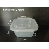 THINWALL DM 750 SQML (50 pcs) - 750ML SQ - CONTENTS 50 Sets - THINWALL Square 750 SQ - Thinwal Box 7