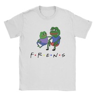 Ready Stock Pepe Frens T Shirts for Men Cotton Vintage T-Shirts O Neck S-3XL