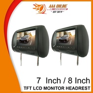 Car Headrest Monitor 7 Inch 8 Inch With Universal Mount Pillow Black Car Headrest Monitor Kereta Hea
