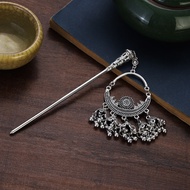 Ethnic Vintage Large Round Hair Clips Gypsy Women Indian Jewellery Tassel Pendant Hair Stick Hair Ac