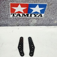 Rep Tamiya 15372 Tamiya/ Carbon Support Plate set Plain (pair)