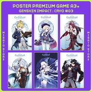 Premium Full HD Poster Game A3+ : Genshin Impact - Croyo [Episode 03] - Mika, Qiqi, Rosaria, Shenhe,