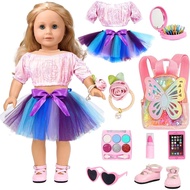 American 18-Inch-Doll-Clothes and Accessories Doll-Clothes Generation Girls Outfit Set, Makeup Set I