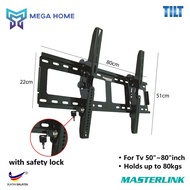 Masterlink LED/ LCD TV bracket /Tilt Motion wall mount with safety Lock TV 50"~80" inch (5080TL880) Made in Malaysia