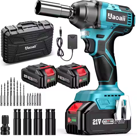 Compact Cordless Impact Wrench, 3 in1 Multifunctional, 265Ft-lbs (350N.m) 1/2 Battery Impact Gun, W/