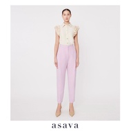 [asava ss23] Alana High-waisted Carrot Pants กางเกงผู้หญิง เอวสูง แต่งจีบหน้า กระเป๋าเฉียง