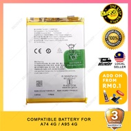 BS Compatible Battery For OP A95 A74 4G / Cph2365 / Cph2219 / BLP851 Bateri Batery ( 4880mah )