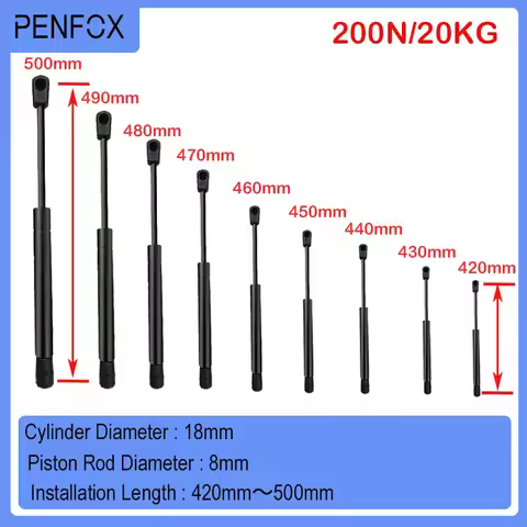 1PC 420-500mm 20kg/200N Gas Spring Universal Strut Bars Shock Absorber Hydraulic Lift Support Strut 