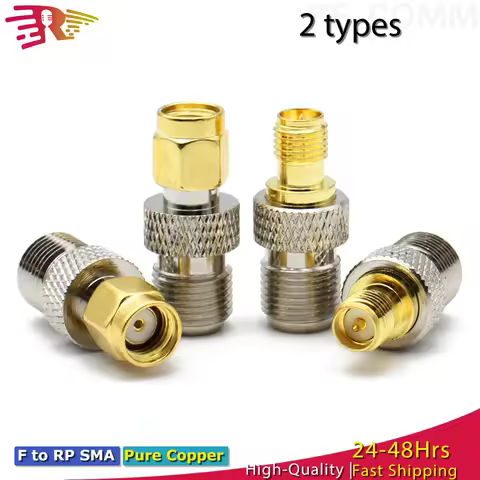 F TV to RP SMA Male Plug & Female Jack Adapter RP SMA To F Type Straight RF Coaxial Connector For An