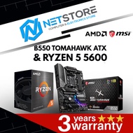 PWP MSI B550 TOMAHAWK ATX & AMD RYZEN 5 5600 PROCESSOR