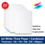 A4 Thick Paper (White) - Woodfree Copier Paper & Art Cards (120gsm / 150gsm / 230gsm / 250gsm / 300g