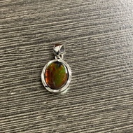 Ammonite Pendant with Necklace 🌈 特级斑彩小吊坠/配件吊饰🌈  - 1 set (No. C)