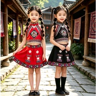 Kids Costume United Nations Day Outfit Halloween Ethnic Dress For Girls Traditional Costume