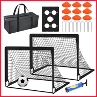 Soccer Net for Kids 3.9 x 2.9 Ft Portable Sports Equipment 2 Pieces Soccer Goals for Backyard with B