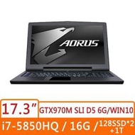 GTX 970M SLI D5 6G全球最輕薄17吋GTX雙獨顯電競AORUS X7WV4--BV4200F6B50 